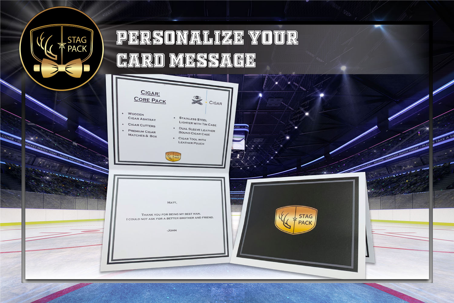 Custom Gift Card including a product description and a personalized message for the recipient.