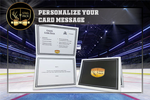 Custom Message Card including a product description and a personalized message for the recipient.