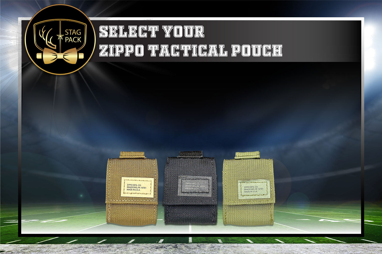 Black, Green, and Coyote Tactical Windproof Lighter Pouches