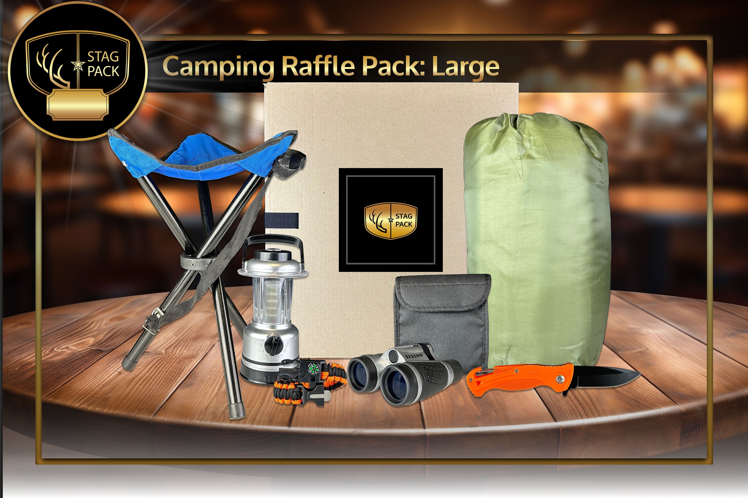 Raffle Pacz Stag Pack Camping Large Raffle Pack
