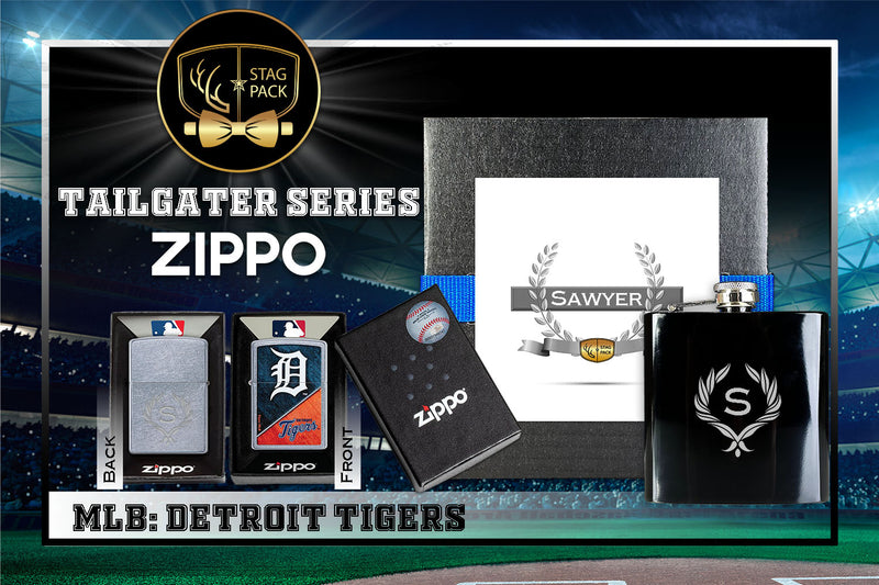 Detroit Tigers Zippo Tailgater Series: MLB Gift-Pack