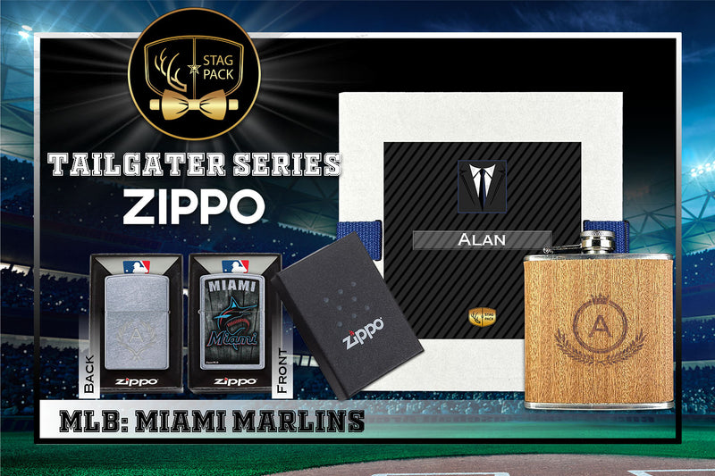 Miami Marlins Zippo Tailgater Series: MLB Gift-Pack