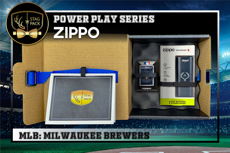 Milwaukee Brewers Zippo Power Play Series: MLB Gift-Pack
