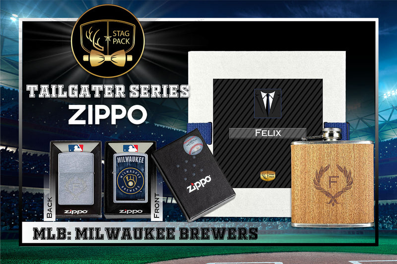 Milwaukee Brewers Zippo Tailgater Series: MLB Gift-Pack