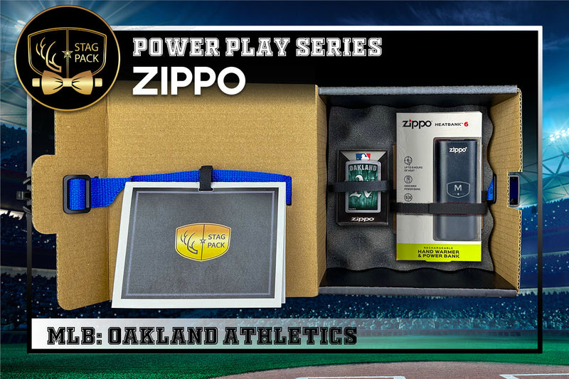 Oakland Athletics Zippo Power Play Series: MLB Gift-Pack
