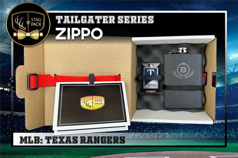 Texas Rangers Zippo Tailgater Series: MLB Gift-Pack