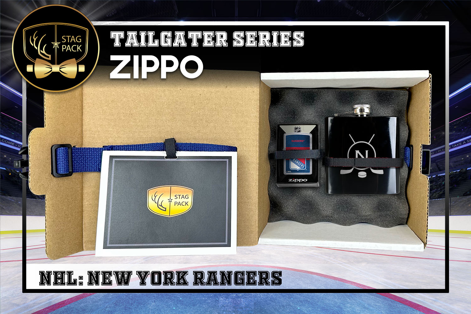 Custom Engraved Groomsmen Gift with Flask & Zippo Windproof Lighter in a Personalized Gift Box.