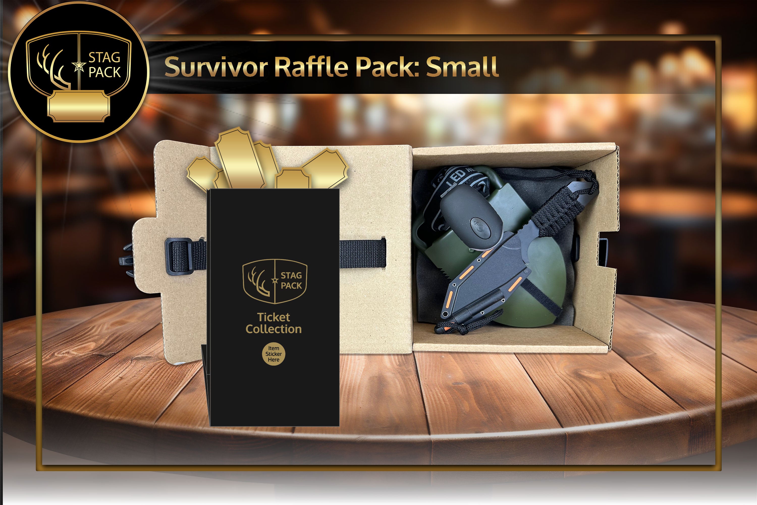 Raffle Pacz Stag Pack Survivor Small Raffle Pack