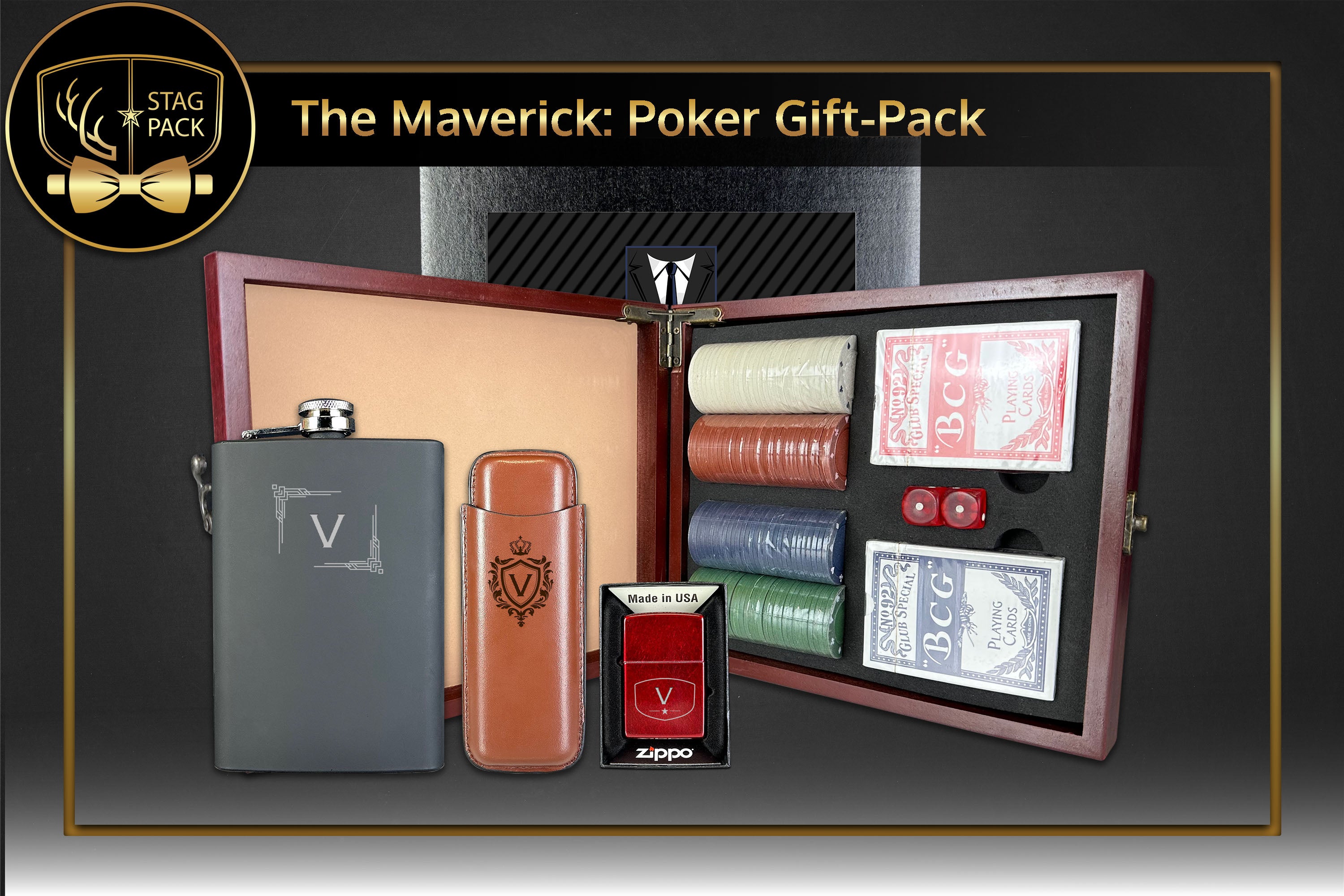 The Maverick: Custom Poker Gift Pack for Your Gamblin' Groomsman