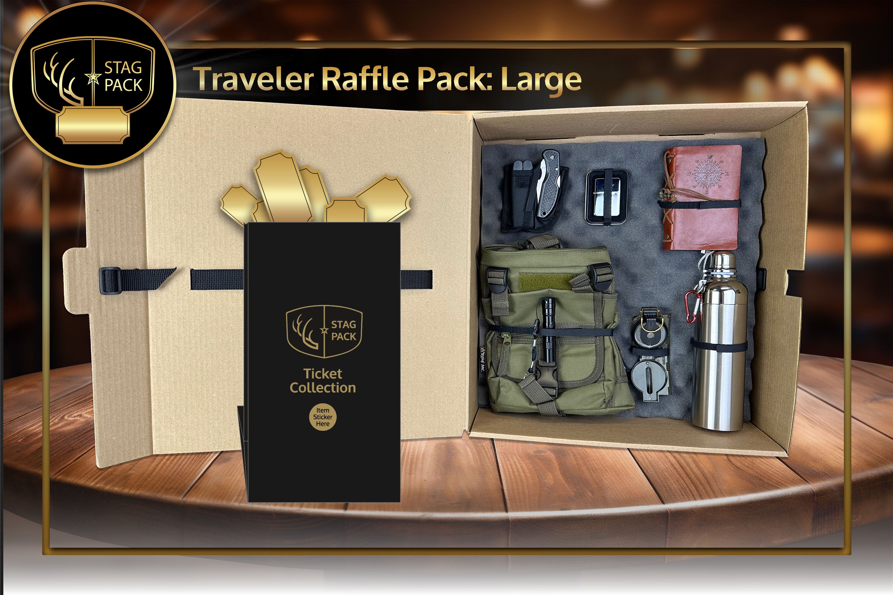 Raffle Pacz Stag Pack Traveler Large Raffle Pack