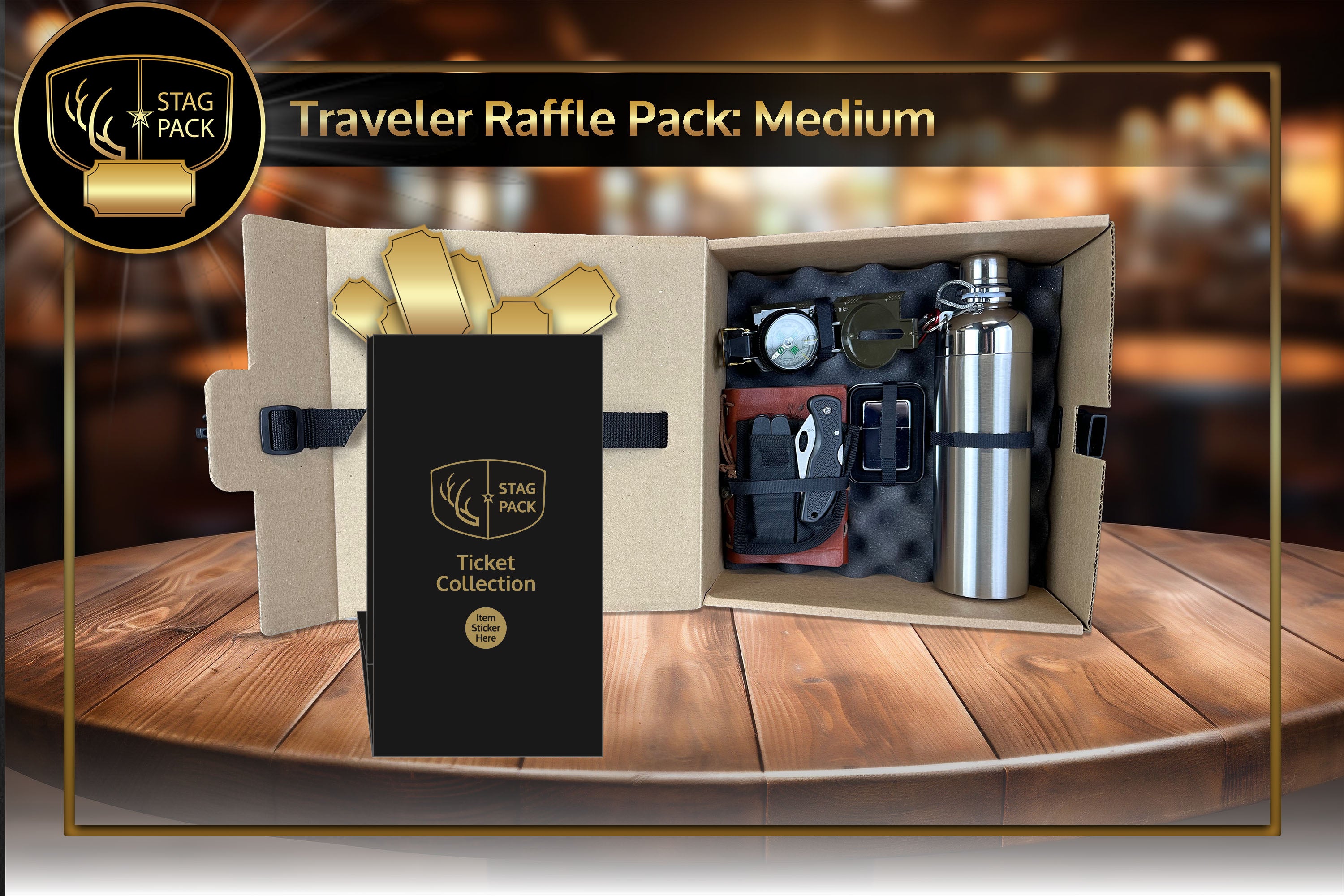 Raffle Pacz Stag Pack Traveler Medium Raffle Pack