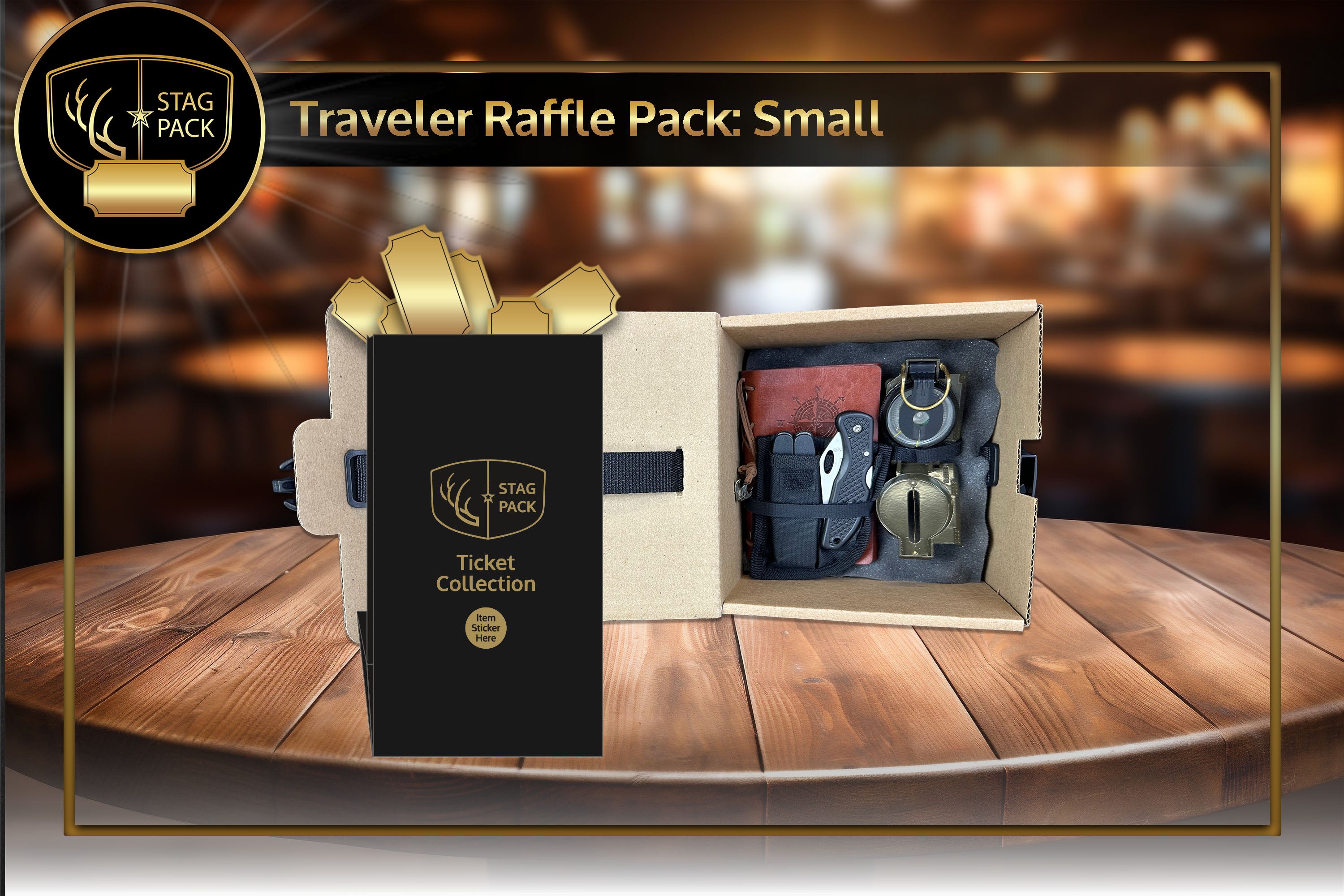 Raffle Pacz Stag Pack Traveler Small Raffle Pack